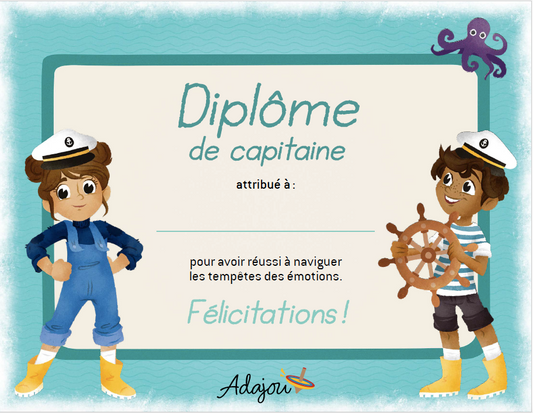 Diplôme de capitaine des émotions