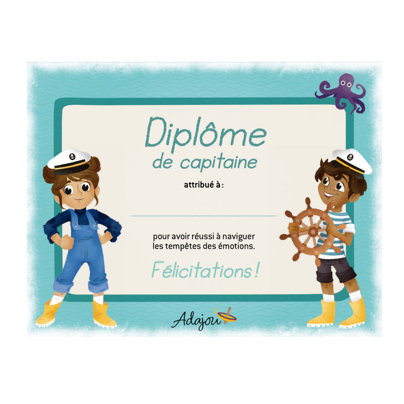 Diplôme de capitaine des émotions
