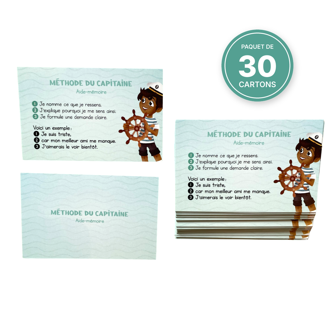 Cartons aide-mémoire – La méthode du capitaine