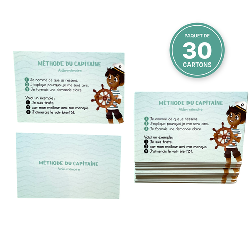 Cartons aide-mémoire – La méthode du capitaine